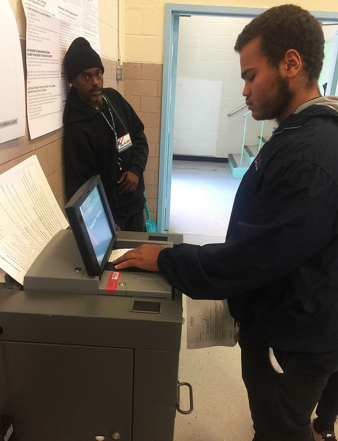 Voting at Washington Metropolitan High School