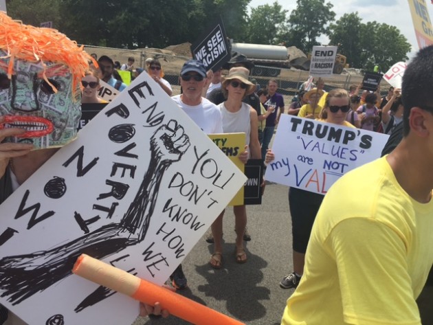 Hundreds Protest Trump on Final Day of RNC