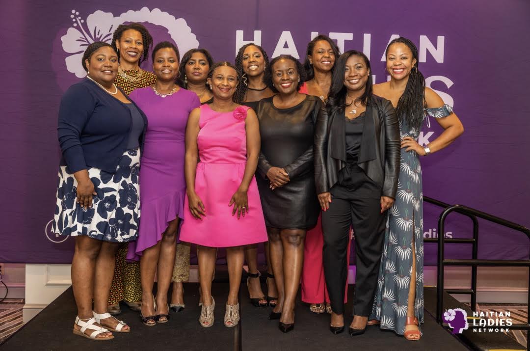 Haitian Ladies Network founder Nadine Duplessy Kearns, center with the steering committee, wanted to empower women to address "the triple crises facing Haiti and centuries of escalating turmoil." (Photo Credit: Haitian Ladies Network)