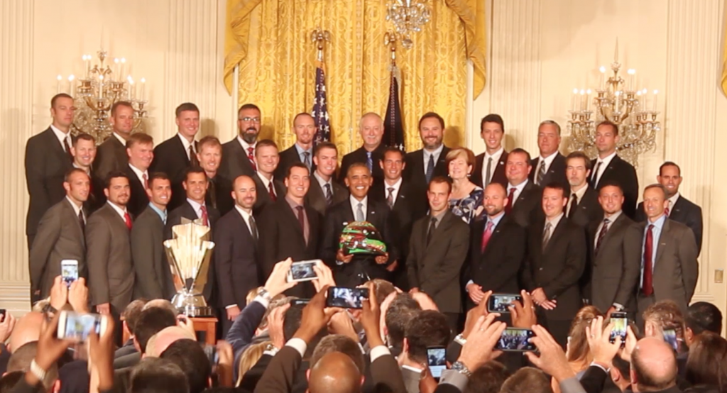 NASCAR Champion, Team Make Pit Stop at the White House