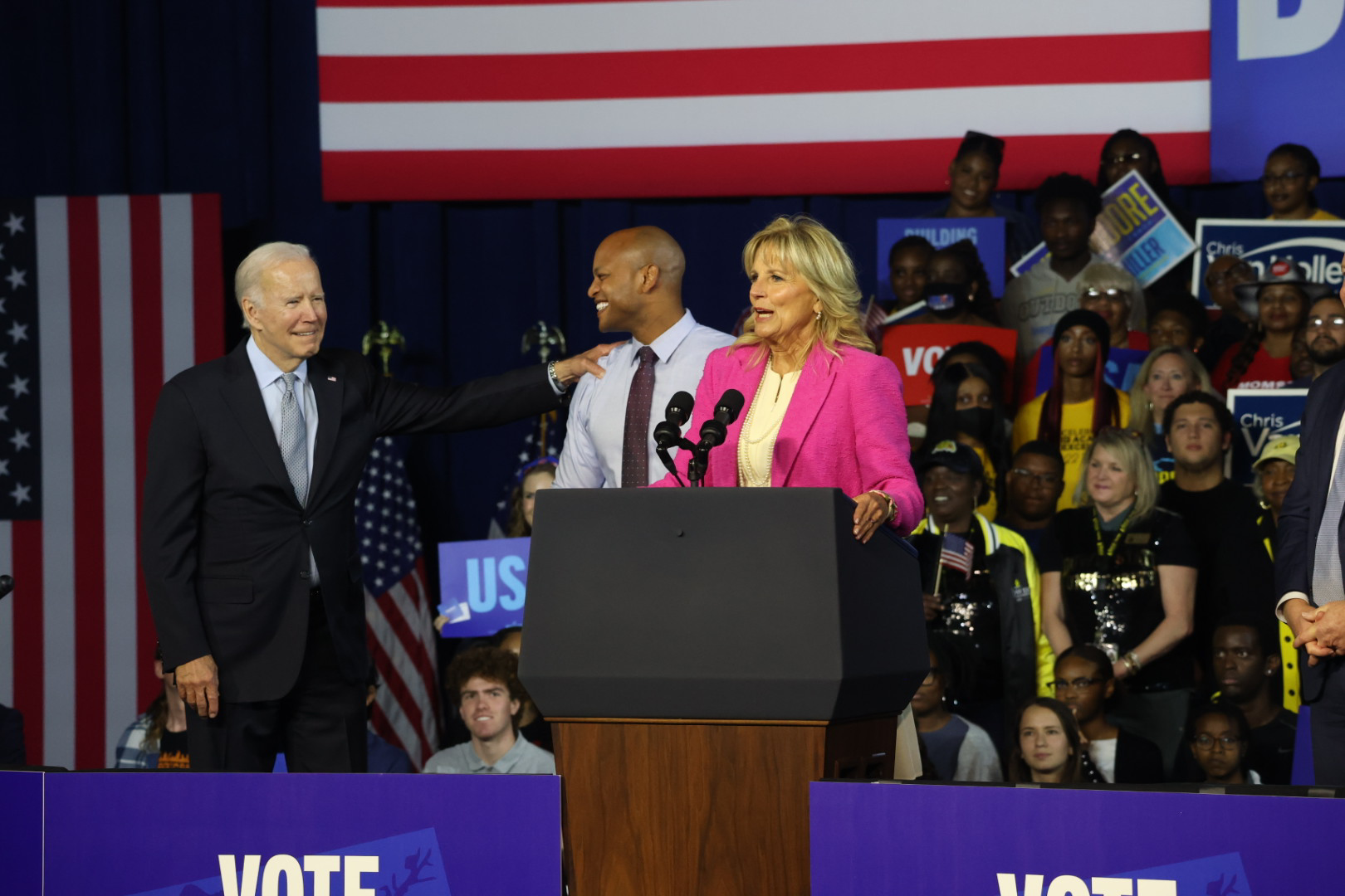 President Biden and Wes More Pump Up Voters at Rally on Election Eve