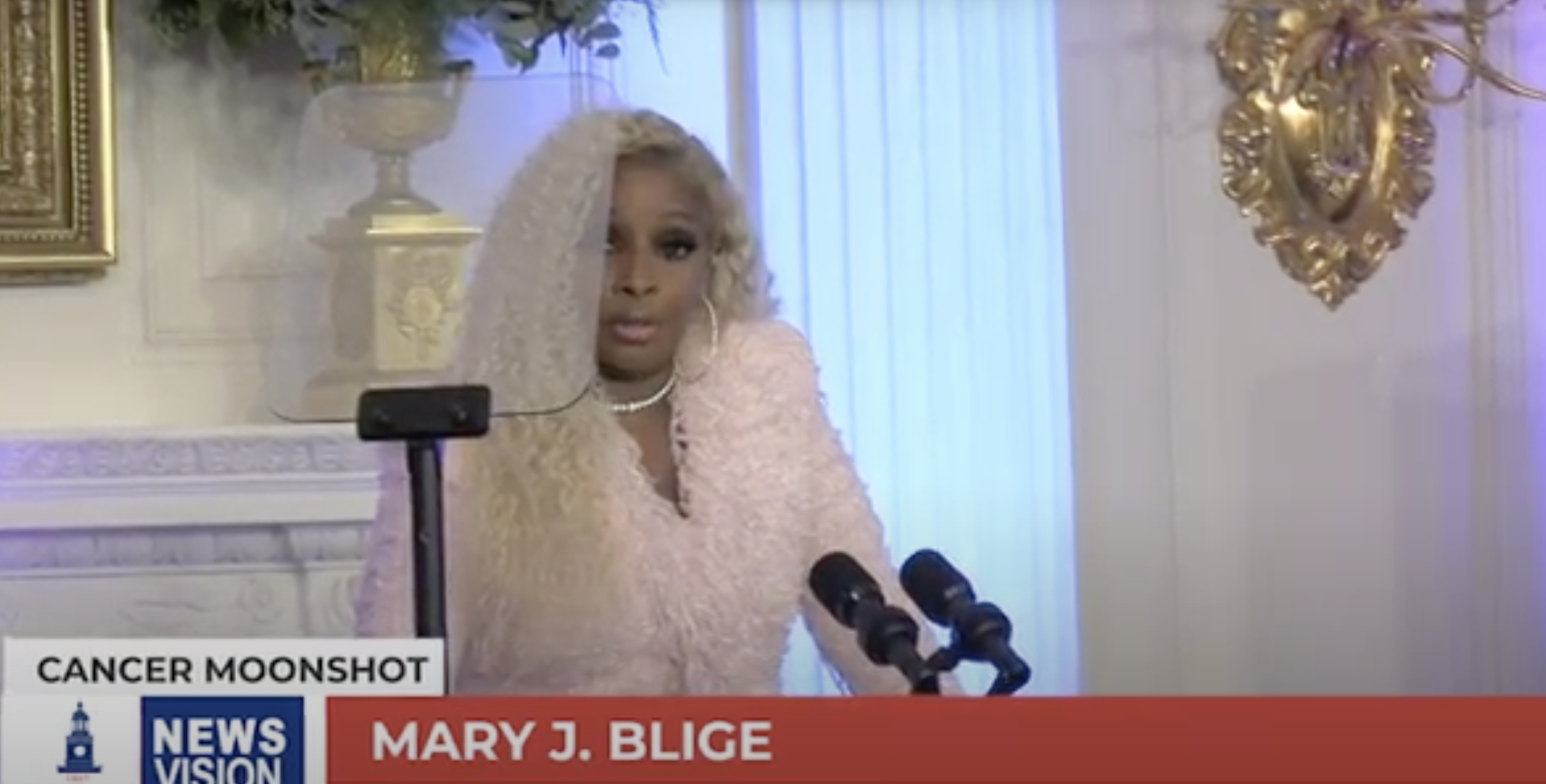 Singer Mary J Blige Joins White House in Fight Against Cancer