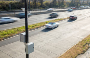 Automated traffic enforcement speed camera on Kenilworth Avenue NE southbound (Photo: Keith Golden Jr./ HU News Service)