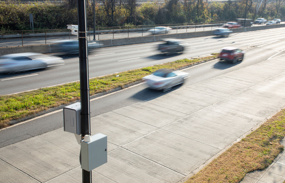 Automated traffic enforcement speed camera on Kenilworth Avenue NE southbound (Photo: Keith Golden Jr./ HU News Service)