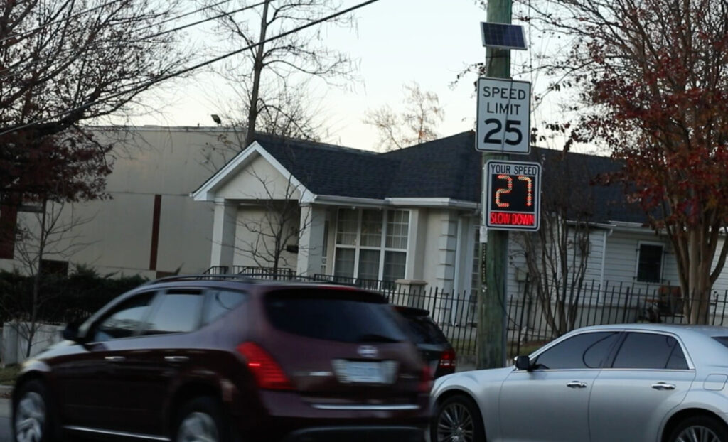 Eastern Avenue in Capitol Heights NE speed reader (Photo: Keith Golden Jr./ HU News Service)