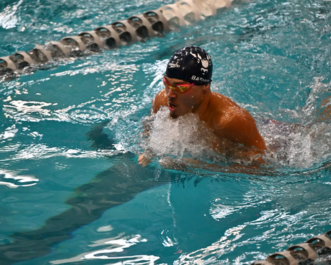 Ameer Bashir competing at Battle at the Burr at John H. Burr Gymnasium on Oct. 10. (Photo courtesy of HU Bison)