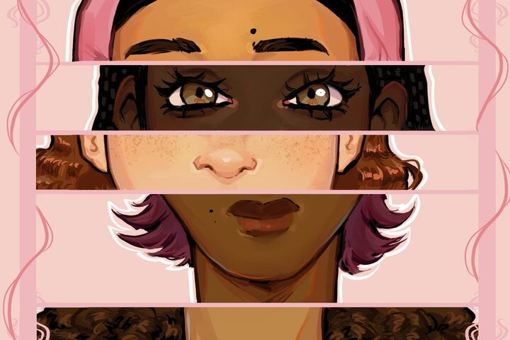 Illustration of the "I Am Jane Doe" movement supporters, where women protest against sexual violence and protect the anonymity of the Cornell University victim. (Illustration by Jackson Cronkrite/The Hilltop)