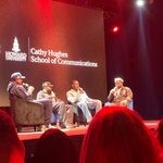 Left to right: Jeff Teague, Darren Wells, John Wall and Brandon Hendricks speaking at the event at Howard Theatre on Oct. 15. (Lamarr Benford/The Hilltop)
